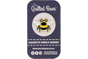 The Quilted Bear Needle Minders - Magnetischer Emaille-Nadelhalter für Nähnadeln, Nähnadeln, Sticknadeln, Kreuzstichnadeln - Biene