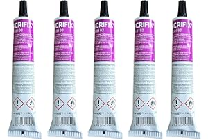 WANDBREITE ACRIFIX® 1R0192 Lot de 5 adhésifs monocomposants, incolore, visqueux et comble les joints