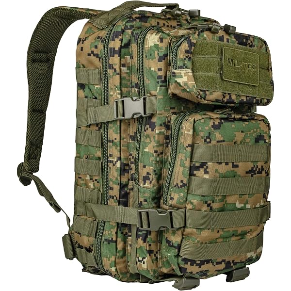 Mil-Tec Rucksack Urban | Laser Cut-Oberfläche | Leicht & Funktionell | Mit Organizer & Hydropack-Fach
