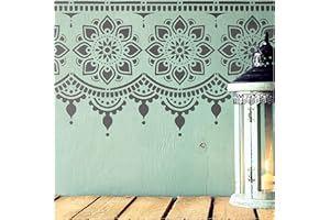 DIZZY DUCK DESIGNS Myah Border Wall Furniture Stencil for Painting S