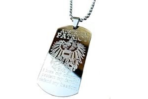 REAL BULLET DESIGN Dog-Tag "AUSTRIAN PATRIOT" Österreich Adler - I love my Country, protect my family, defend my freedom