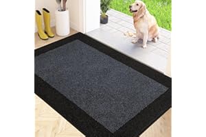 FCSDETAIL Dirt Trapper Indoor Door Mat 80 x 120 cm, Non-slip Entrance Rug, Machine Washable Dog Doormat, Inside Floor Mat for Entryway, Muddy Shoes & Paws