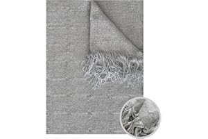 GFD – Colcha Multiusos para Sofas Lisa, Cubre Sofa, Plaid Sofa, Plaid Cama, Jarapas para Sofas, Foulard Sofa, Manta Cubre Sofa, Colcha Sofa (230 x 260, Perla)