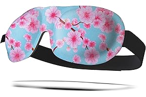‎SMUG SMUG Schlafmaske für Männer und Frauen 100% Verdunkelung | Passt bei verlängerten Wimpern | 3D-geformtes Design für tiefen Schlaf | Klettverschluss für Komfort & Justierung | Kirschblüte
