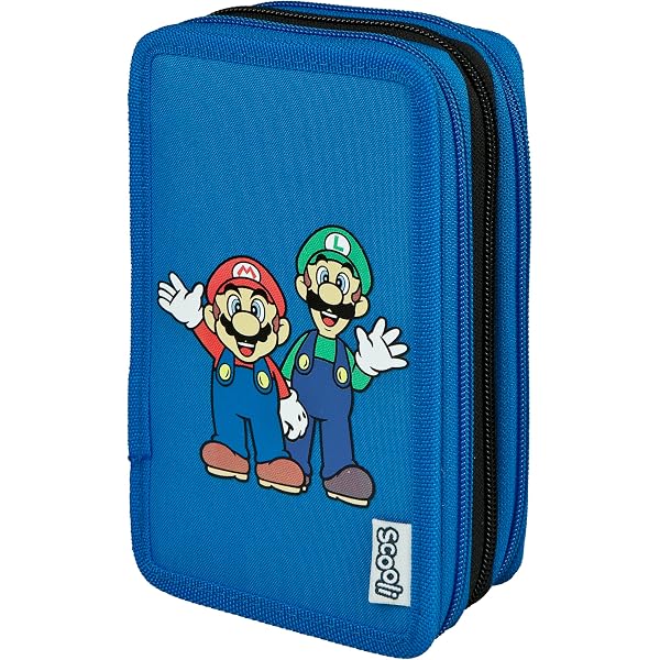 Offizielles Super Mario Federmäppchen – Oval, Mit Reißverschluss – 22 X 7 X 9,5 Cm – Für Schule & Stifte