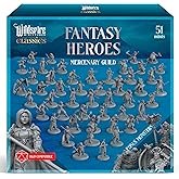 Classic Heroes - Mercenary Guild - 51 Paintable Characters for Miniatures DND Bulk I 28mm Dungeons Dragons D&amp;D Miniatures I M