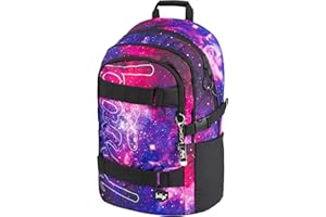 Baagl Schulrucksack für Jungen Mädchen Teenager - Skateboard Rucksack - Kinderrucksack mit Laptopfach und Brustgurt für Schule