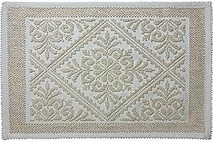 MARKOTEX Tappeto Sardo Stuoia Passatoia tappeto bagno 100% Cotone Made In Italy prodotto in sardegna (Ecrù, 40x60)