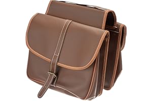 BONINBIKE Cicli Bonin Sillín de Piel ecológica Bolsas, Unisex Adulto