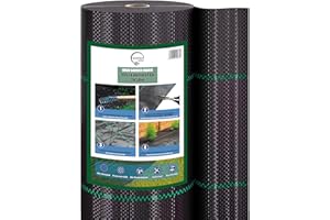 GREEN GOF Malla Antihierbas Premium 2x50m, 130g/m² - Ultra Resistente. Varios Tamaños. Alta Estabilización UV, Permeable y Transpirable - contra Las Malas Hierbas. Geotextil para Jardín y Terraza.