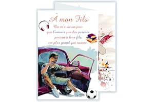 afie 69-3948 Carte 3 Volets A mon Fils Je t'Aime