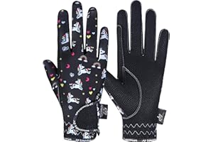 AF EQUESTRIAN AFE Kids Gloves For Girls Boys Unisex Horse Riding Gloves Outdoor Gloves Sports Gloves Cycling Gloves For Children Unicorn Design