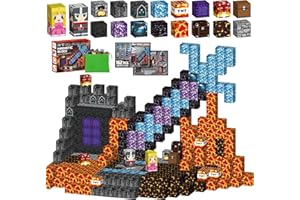 Zhmenge 162 Stück Magnetische Bausteine,Baue Mine Magnet Welt Set,Magnet Bausteine,DIY Magnetspielzeug für Kinder,Magnetbausteine Blöcke MagnetSpielzeug für Geschenk ab 3 Jahre Junge Mädchen (2CM)