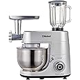 Nobel 3 in 1 Food Processor Multifunctional Stand Mixer with 7.0 L Stainless Steel Bowl & 1.5L Juicer Blender with 6 Speeds For A Variety Of Mixing Tasks NBM100S Silver