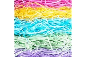 JEEMOOTOWN 500g Multicolore Carta Tagliuzzata per Regali - 5 Colori in totale 500 grammi - Paglia per Cesti - Ideale Paglia Confezioni per Scatole Regalo