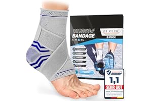 GENERIC Sprunggelenkbandage [TESTSIEGER 1,1] | Einstellbare Knöchelbandage [Damen & Herren] atmungsaktiv & stützend | Fußgelenkbandage für Achillessehne Schutz vor Umknicken & Verletzung im Sport und Alltag