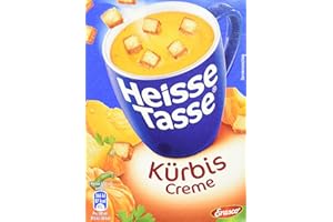 ERASCO HEISSE TASSE Heisse Tasse Kürbis-Creme mit Croûtons á 3 Beutel á 0,15 l, 12er Pack (12 x 450 ml)