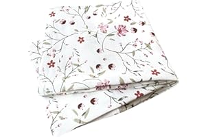 ‎WOLLHUHN Wollhuhn ÖKO Jungen/Mädchen Cooles Elastisches Stirnband/Haarband Bequem Jersey Baumwolle Viele Motive Kinder (Blumenwiese Weiß/Rosé)