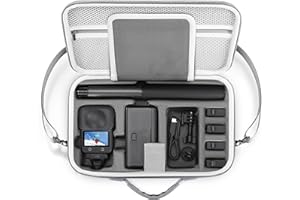 STARTRC PHOTO Osmo 360 Zubehör Tasche, Tragbare Reisetasche für DJI Osmo 360 Adventure Combo, PU-Leder Tragetasche für DJI osmo 360 Zubehör mit Schultergurt und Griff