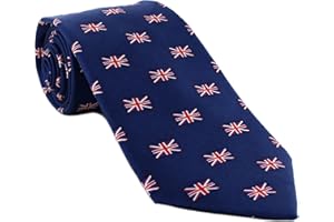 Michelsons of London Small Union Jack Pattern Silk Tie