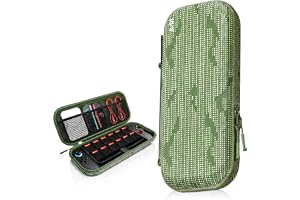 BJBT Premium Designer Canvas Carry Case for Nintendo Switch 2, Perforated Texture & Metal Buckles, 12 Game Card Slots, Built-In Stand, Waterproof, Pressure-Resistant EVA, 5 Colors (Camouflage Green)