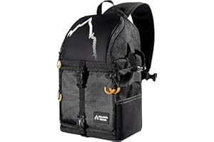 MOUNTAINWOLVES Compact Camera/Travel backpack with laptop compartment for Sony Canon Nikon Sigma and for many DSLR Cameras and Lens,Tripod, Durable Waterproof and Tear Proof camera bag with Padded Dividers (Orange)