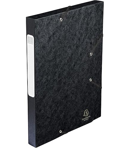 Exacompta - Ref. 18560E - 1 CARTOBOX Filing Box With Rubber Bands - Delivered Flat - 2.5 Cm Spine - In Glossy Aquarel Card - Dimensions 25 X 33 Cm - For A4 - Random Colour