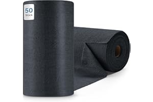 TORVEN Ściereczki do czyszczenia z mikrofibry 50 sztuk, 30 x 30 cm, ściereczki do czyszczenia okien, ściereczki z mikrofibry, ściereczki do naczyń, (Czarny)