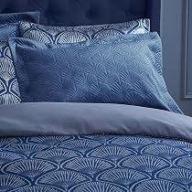 Parure De Lit King Size Catherine Lansfield - Style Boho Patchwork - Housse De Couette 220x230cm + 2 Taies - Bleu - Polycoton Facile D'entretien