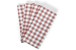 søstre & brødre 4er Set Geschirrtücher Küchentücher im hochwertigem Dobby-Design | Made IN EU | 100% Baumwolle - ÖKO-TEX Standard 100 | 50 x 70 cm Bordeaux-Weiß Quadrate