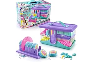 CANAL TOYS So Sand DIY satysfakcjonująca magiczna obudowa z piaskiem, 7 zabawnych narzędzi, torba do przenoszenia i przechowywania z tacą do zabawy Inc! Stwórz kolorowy magiczny piasek od podstaw!
