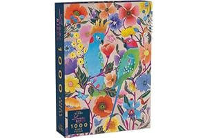 Puzzles Jigsaw pour Adultes Elena Essex 1000 pièces - Les tourtereaux | Puzzle | Puzzles Jigsaw 1000 pièces pour Adultes | Puzzle Artistique coloré de Papillon et d'oiseau | Taille du Puzzle 70x50cm