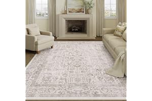 HUGEAR Vintage Dywany Do Salonu Brąz DużE Dywaniki 240x300cm Antypoślizgowy Zmywalne Sypialni Jadalni Pokoju Pralni Biura Dywanowa KróTkim WłOsiem