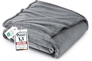 BEDSURE Kuscheldecke Flauschig Decke Fleecedecke - Wohndecke Warm Winter Weich, Sofadecke XL, Decke Couch Blanket, Wohn- & Kuscheldecken 150x200cm, Sofa überwurfdecke Grau