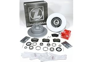 Autoparts-Online Set 60008557 Zimmermann Bremsscheiben 245 mm Coat Z/Bremsen mit fertig montierten ABS Sensorringen + Bremsbeläge + Radlager für hinten/für die Hinterachse