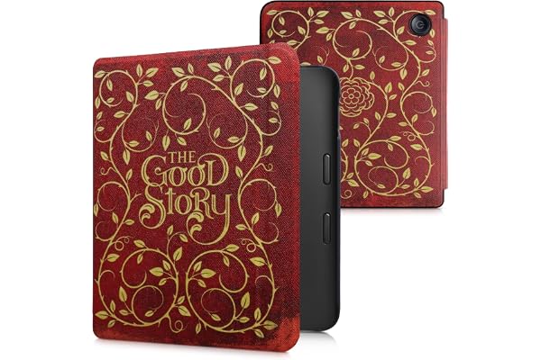 kwmobile Étui Compatible avec Kobo Libra 2 Coque - Étui à Rabat magnétique Tablette eReader Similicuir - Jaune-Orange-Rouge