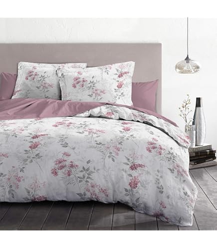 Ensemble Parure De Draps 4 Pièces 100% Coton 57 Fils/m² 2 Personnes - Samantha Tissage Très Serré