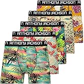 Anthony Jackson Lycra 5-in-3 Box Pattern Premium Men's Boxer Palm Horizon