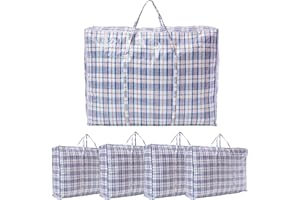 CLEVERBAG Lot de 5 Grands Sacs 85x40cm pour Rangement, pour Vêtements, pour Déménagement ou pour Voyage - Capacité 40 kilos