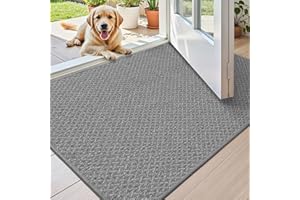COLOR&GEOMETRY Wycieraczka wewnętrzna, 44 x 76 cm, nadająca się do prania, wycieraczka do wewnątrz, antypoślizgowa wycieraczka pod drzwi wejściowe, chłonna, niskoprofilowa wycieraczka wejściowa