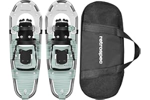 Retrospec Drifter Snowshoe for Men & Women - Aluminum Frames & a Double-Rachet Binding System - Lightweight All Terrain Snow Shoes with Heel Lifters & Pivot System