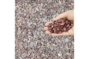 FANTIAN 2 lbs Succulent and Cactus Pebbles Gravel, 6-9 mm Decorative Red River Rocks for Plants Indoor, Vases, Terrarium, Aquarium, Potted Top Dressing and Outdoor Decorative Stones(0.9 kg)