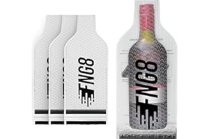 FNG8 Sacchetti Porta Bottiglie di Vino da Viaggio Riutilizzabili [x4] - Imballaggi Vino Pluriball per Bagagli Inserto - Materiale da Imballaggio Bottiglie a Prova di Perdite Richiudibile per Aeroplano