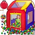 Tenda Da Gioco Per Bambini Pop Up + 200 Palline + Borsa - Per Interni Ed Esterni, Impermeabile, Colori Vivaci