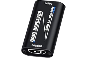 KUYIA HDMI Amplifier Signal Booster Repeater, 4K@60Hz 25m / 1080P 44m Extender, HDMI Extender Female to Female for Gaming/Office/Home Theater (No Power Required)