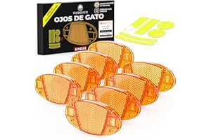 Weidebach® Reflectantes de Radios de Bicicleta Alta Luminosidad, Ojos Gato Incl. Adhesivos Reflectantes Bicicleta según StVZO, Reflectantes Bicicleta para Todos los tamaños de Rueda habituales