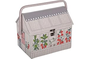 Hobby Gift Novelty Sewing Craft Hobby Storage Box, Embroidered, Strawberry Greenhouse