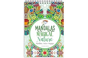 Colorya Mandala Édition Nature Magique - A4 - Livre de Coloriage pour Adulte - Mandalas a Colorier Anti Stress Zen - Cahier de Coloriage - Occupation pour Adultes