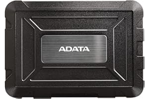 ‎ADATA ADATA ED600 - externes Gehäuse für SATA-Festplatten mit USB 3.2 Gen.1, IP54, Wasser- und Staub- und stoßfest, schwarz