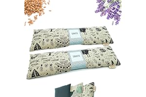 SAKITO 2 (uds) Saco Termico Microondas (43x12 cm) - Alivio Natural para Dolor Cervical, Lumbar y Menstrual, Uso en Calor o Frio - Gran Retencion de Calor - Muy duradero, Tela de Calidad - Aroma a Lavanda